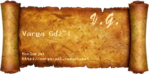 Varga Gál névjegykártya